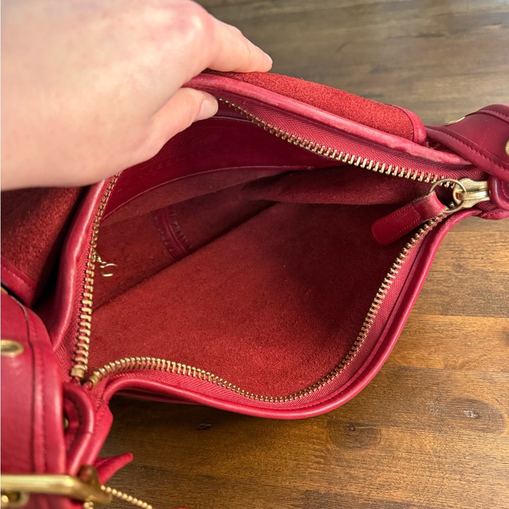 Coach Vintage 90’s Patricia’s Legacy Red Leather Shoulder Crossbody Bag #9951 - Picture 11 of 16